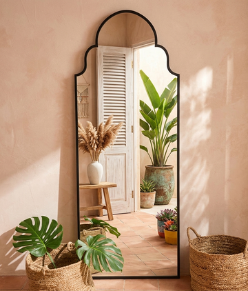 Santorini Arched Mirror with Curved Shoulders – 165 × 70 cm